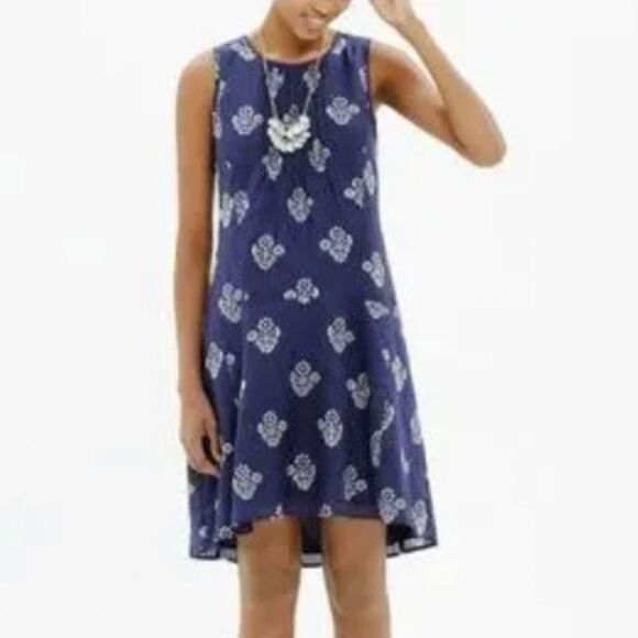 Madewell Navy Skyscape Flowerstamp Shift Dress XS - Picture 1 of 5